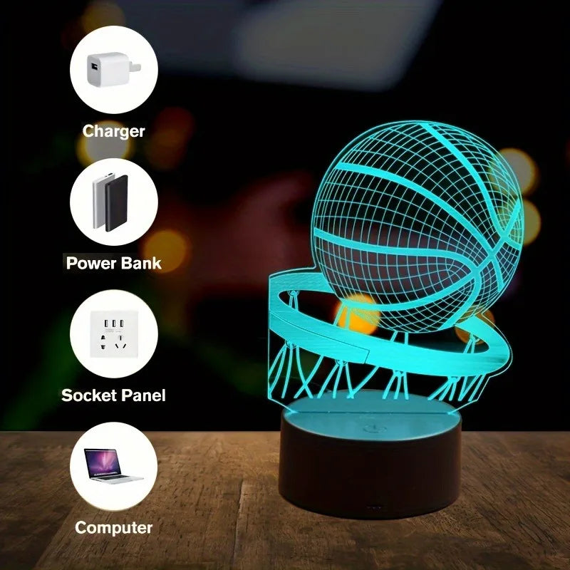 Basketball 3D LED Night Light