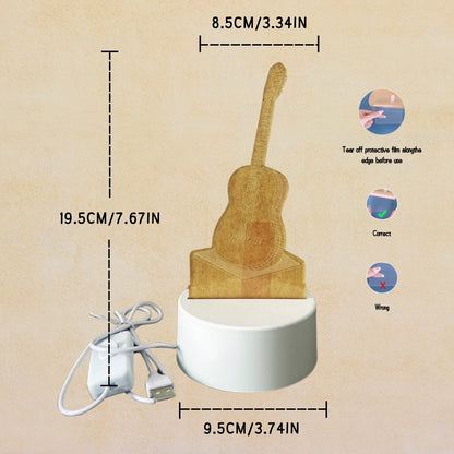 Unique 3D Guitar LED Night Light