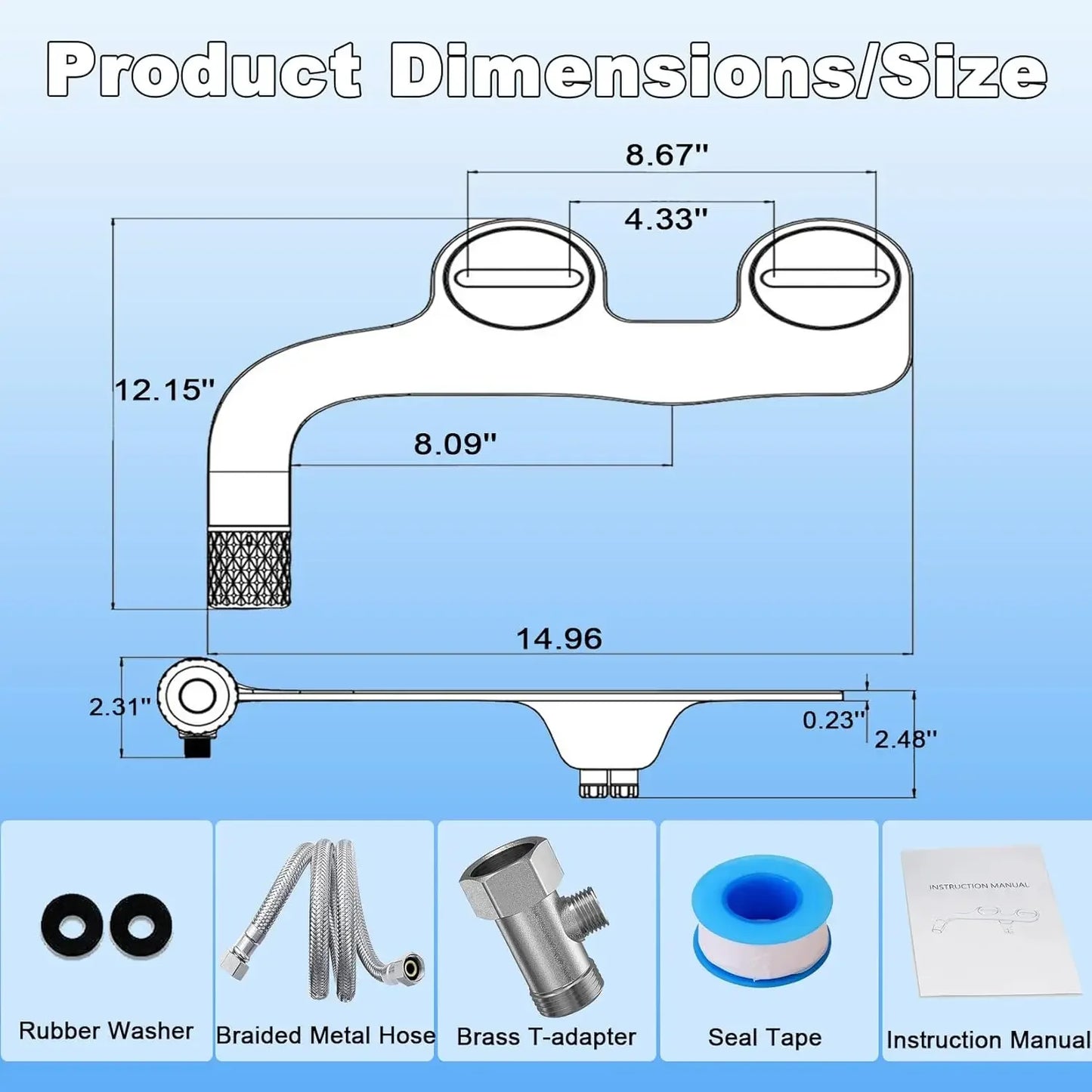 Attacco per bidet a doppio ugello
