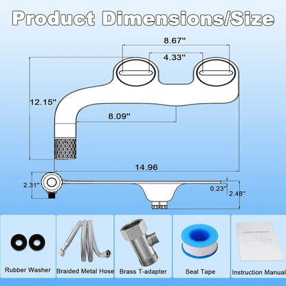 Attacco per bidet a doppio ugello