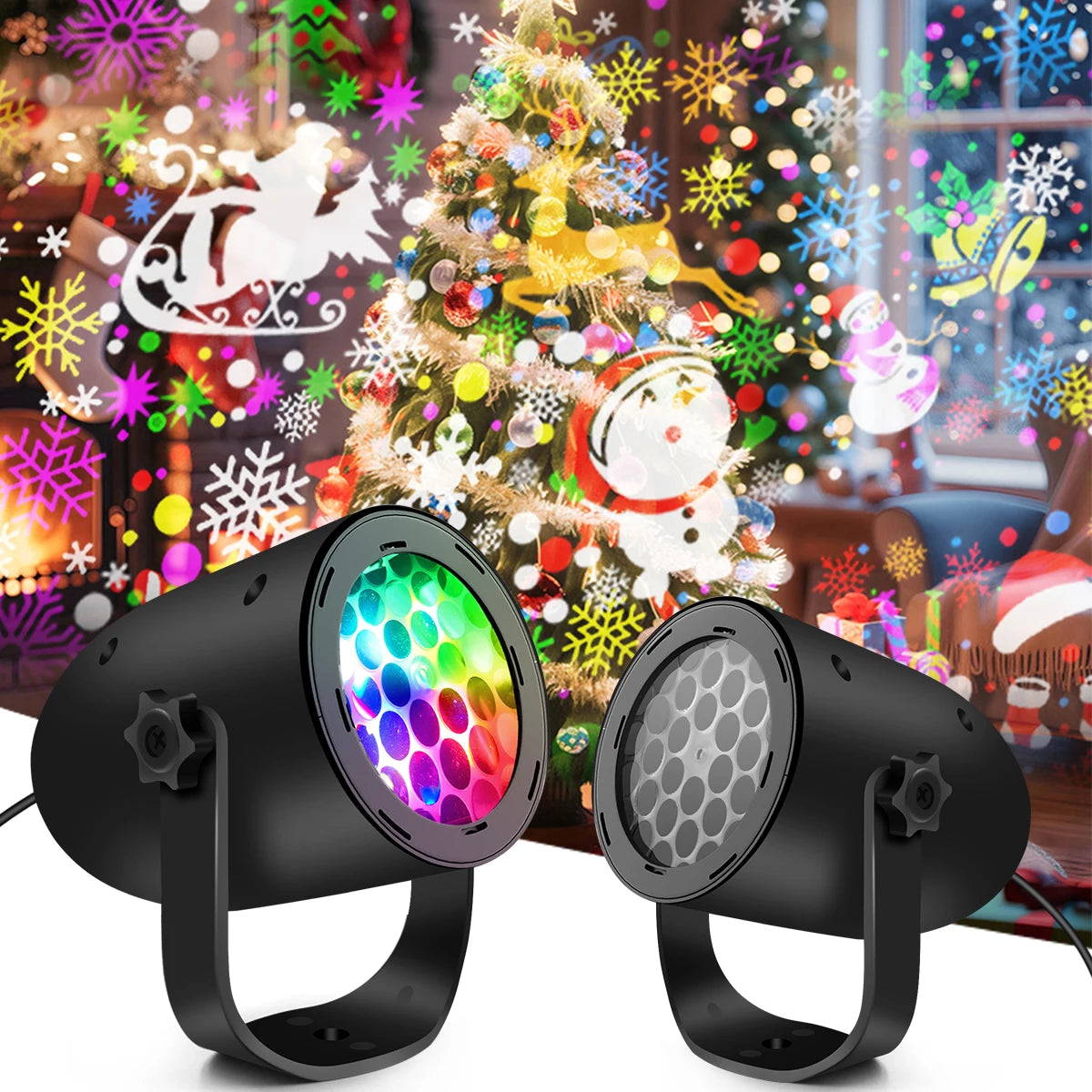 Snowflake Christmas LED Lights Projector with Christmas Decorative Pattern for Holiday