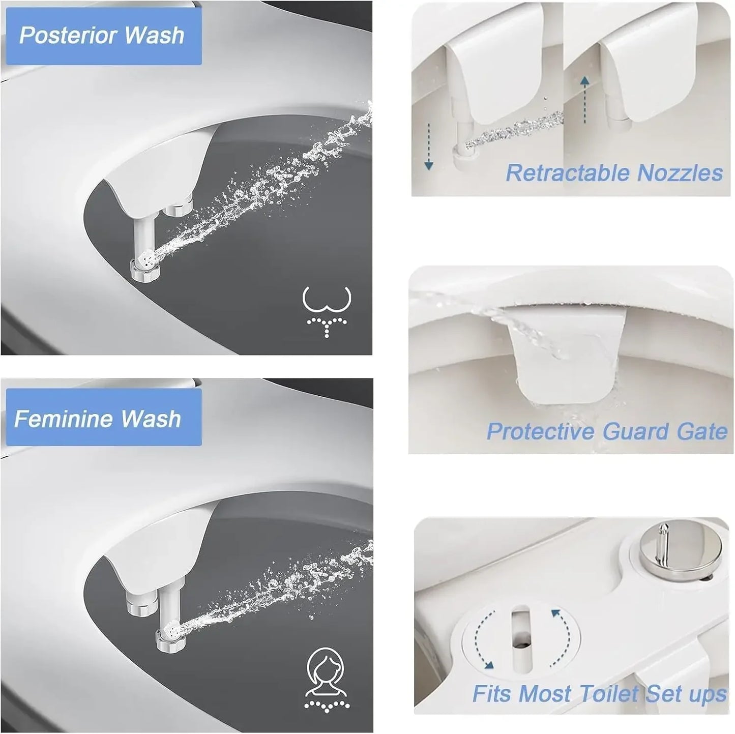 Attacco per bidet a doppio ugello