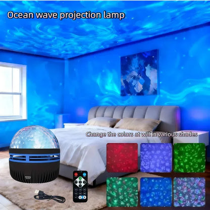 LED Ocean Wave Star Projector - 7-Color Galaxy