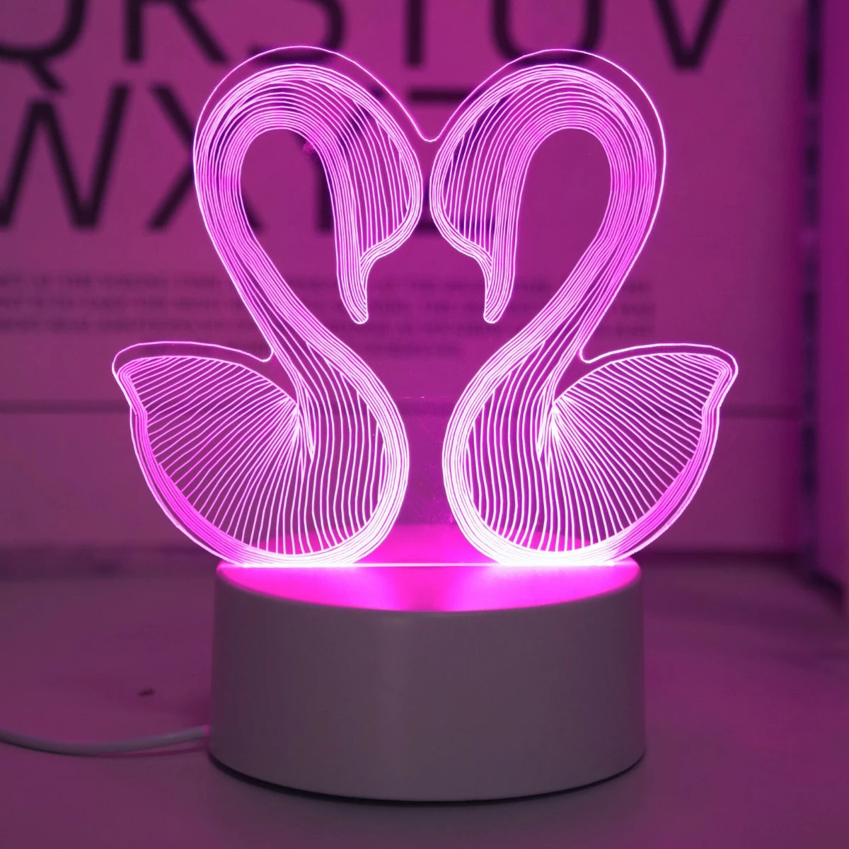 3D Swan Night Lamp