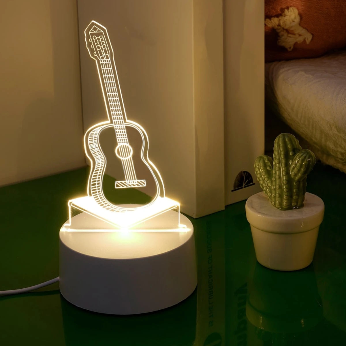 Unique 3D Guitar LED Night Light