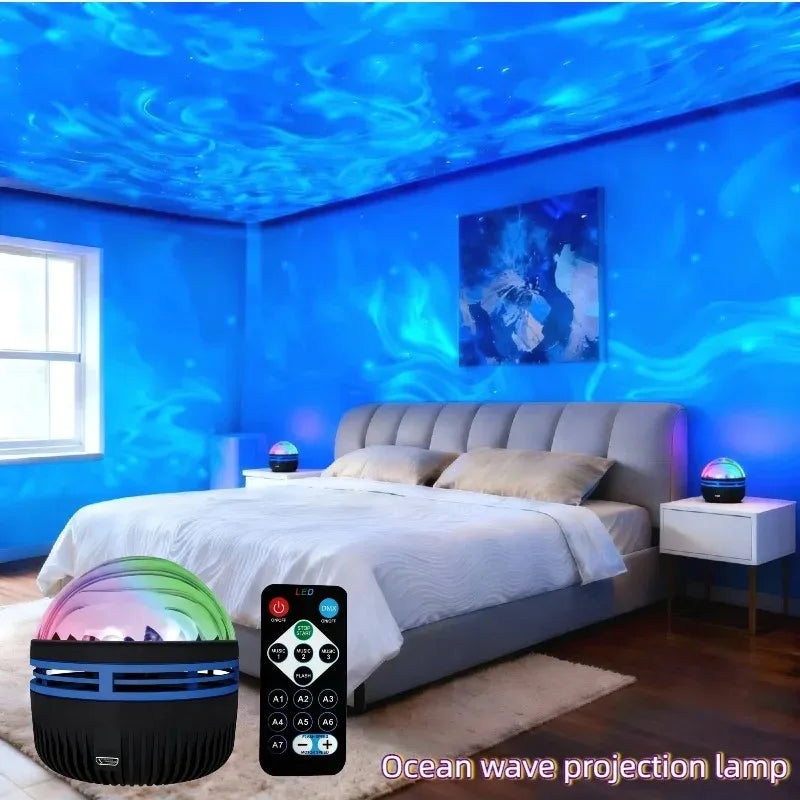LED Ocean Wave Star Projector - 7-Color Galaxy