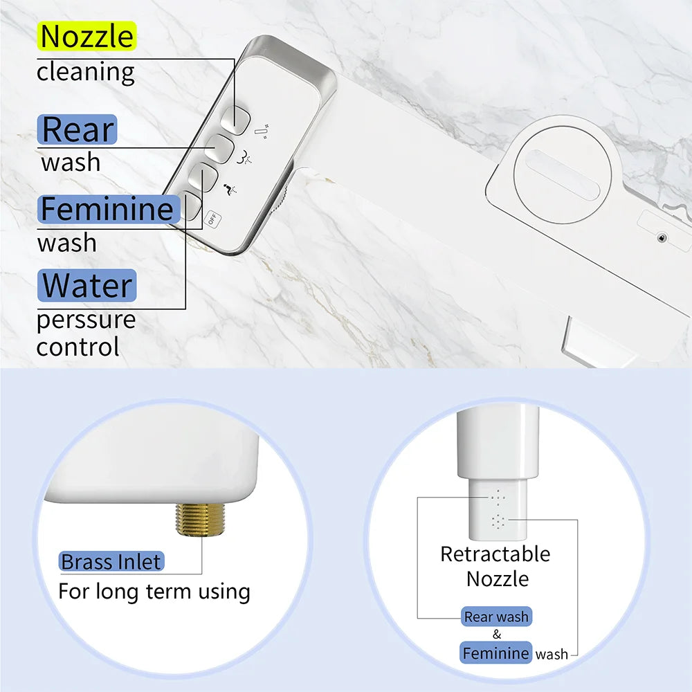 Attacco per bidet a doppio ugello