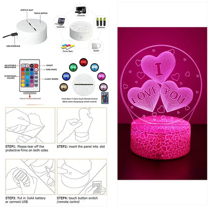 HeartGlow Night Light