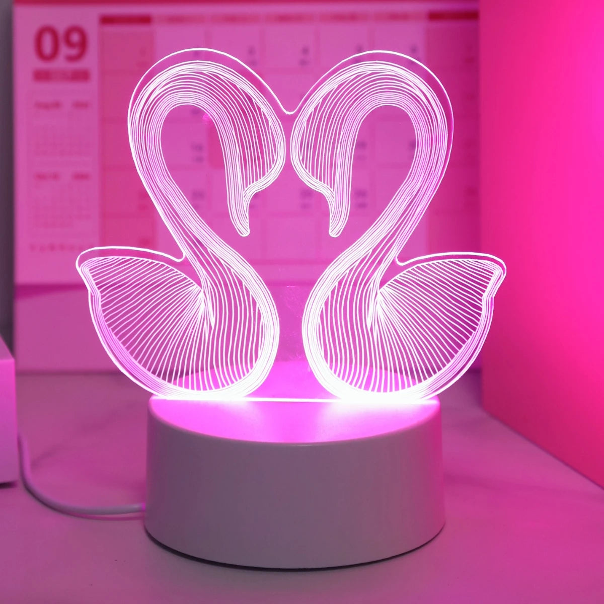 3D Swan Night Lamp