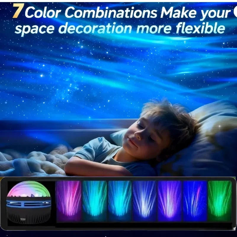 LED Ocean Wave Star Projector - 7-Color Galaxy
