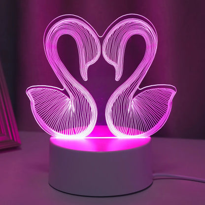 3D Swan Night Lamp