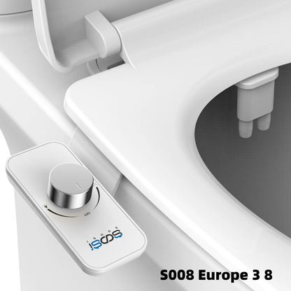 Sedile per WC con bidet non elettrico con controllo della pressione, ugelli doppi autopulenti retrattili per lavaggio frontale e posteriore