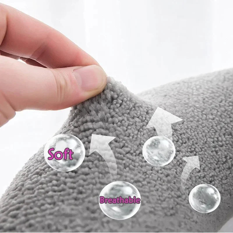 2PCS Winter Warm Toilet Seat Cover - Fluffy Universal Pad, Thick Bathroom Cushion for O/U-Shaped Toilet, Easy Install & Washable