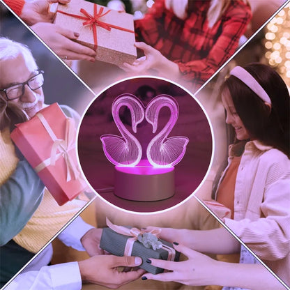 3D Swan Night Lamp