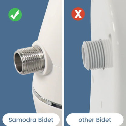 Attacco bidet ultra sottile SAMODRA per sedile WC - Doppio ugello, pressione dell'acqua regolabile, spruzzatore non elettrico