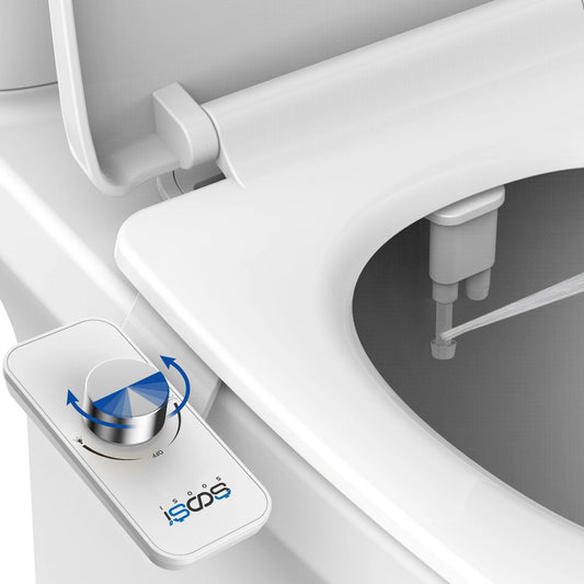Sedile per WC con bidet non elettrico con controllo della pressione, ugelli doppi autopulenti retrattili per lavaggio frontale e posteriore
