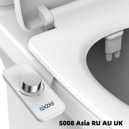 Sedile per WC con bidet non elettrico con controllo della pressione, ugelli doppi autopulenti retrattili per lavaggio frontale e posteriore