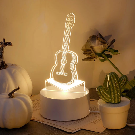 Unique 3D Guitar LED Night Light